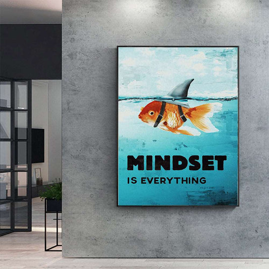 Canvas Painting "Mindset Is Everything" - RUVIJU™ Posters & Prints Posters & Prints DM001 30x40cm 