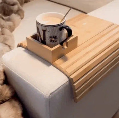 Modern Minimalist Bamboo Sofa Tray - RUVIJU™ Kitchen,Dining&Bar Kitchen,Dining&Bar Square Cup Holder  