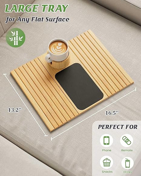 Modern Minimalist Bamboo Sofa Tray - RUVIJU™ Kitchen,Dining&Bar Kitchen,Dining&Bar   