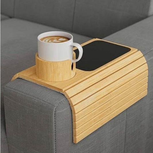 Modern Minimalist Bamboo Sofa Tray - RUVIJU™ Kitchen,Dining&Bar Kitchen,Dining&Bar Circular cup holder  