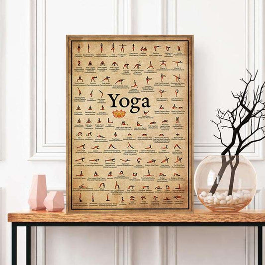 Vintage Canvas "Yoga" - RUVIJU™ Posters & Prints Posters & Prints   